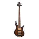 Cort c5 plus ovmh - basse electrique 5 cordes s�rie artisan c - brun antique d�grad�
