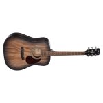 Cort earth 60 m - guitare acoustique s�rie earth - noir d�grad� pores ouverts