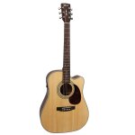 Cort earth70e - guitare acoustique vintage cw open pore