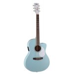 Cort jade classic - guitare electro - acoustique srie jade - bleu ciel pores ouverts ( + housse)