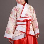 Costume hanfu traditionnel chinois pour fille avec imprim guzheng, rose, taille 160cm - dwdz
