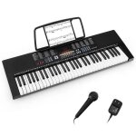 Costway piano numrique 61 touches 300 rythmes, 300 timbres, 50 dmos, 3 modes denseignement, ecran ...