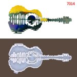 Coucher de soleil de la guitare de résine moules, abstrait guitare des moules en silicone, résine epoxy ... Coucher de soleil de la guitare de résine moules, abstrait guitare des moules en silicone, résine epoxy ...