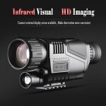 Couleur noire monoculaire 5x40 avec fonction de vision nocturne, longue - vue numrique avec infrarouges, ...