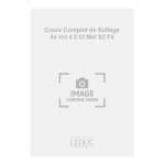 Becker : cours complet de solfege 4a vol 4 2 cl mel s2 f4 - recueil 9790046194191 al19419