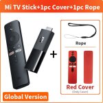 Ajouter une couverture rouge - xiaomi - mi tv stick, android 9. 0, mini smart tv, 1 go de ram, 8 go de ...