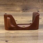 Cozyshot vritable cuir vritable protecteur d'appareil photo demi tui grip pour leica m - p m(type ...
