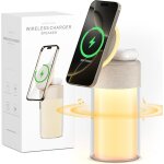 Cpwo - 3 en 1 enceinte bluetooth, chargeur induction chargeur, lampe de chevet chambre led rechargeable, ...