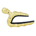 Cr�ne en forme de guitare capo a pince de tension r�glable, finition or, pour guitares acoustique et ...