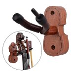 Crochet de cintre de violon en bois d'acajou avec support d'archet pour la maison et le studio