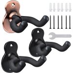 Crochet de guitare set de 3 avec base de guitare solide support mural de guitare pour violon acoustique ...