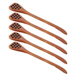 Cuill�re a m�langer en bois h - oney spoon honeycomb, cuill�re a m�langer, batteur a main a
