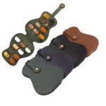Cuir de guitare penas etui, fait a la main en cuir de guitare porte - stylo 18 nest guitare stylo (noir) ...