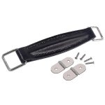 Cuir pu, sangle de poign�e en m�tal pour haut - parleur de guitare