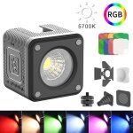 Cute lite pour gopro mini rgb led video light 10m �tanche ip68 lampe vid�o avec diffuseur de filtre de ...