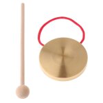 Cymbales en cuivre pour enfants, instrument de musique traditionnelle chinoise et folklorique avec bton ...