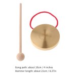 Cymbales en cuivre gong avec bton en bois, jouet pour enfants, percussion d'opra de chapelle, instrument ...