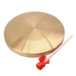 Cymbales en laiton de 15. 5cm, instruments et gong d'opéra en cuivre avec marteau de jeu rond, qualité ... Cymbales en laiton de 15. 5cm, instruments et gong d'opéra en cuivre avec marteau de jeu rond, qualité ...