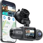 D30s 4k dashcam voiture avec gps, wi - fi, dashcam voiture avant intrieur 2, 5k 1080p, vision nocturne ...