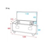 Dap d7053 flight case pour 8x pulse pixel bar 16