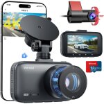 Dashcam voiture avant arrire, 4k + 1080p wifi dashcam avec cpl filtre, avec application ips 3. 0  camera ...