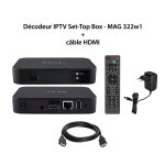 D�codeur iptv multim�dia - mag 322w1 - set top box tv, h. 265, wlan wifi int�gr� 150mbps