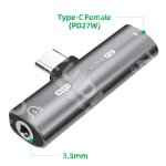 Dcodeur numrique pd27w 2 en 1 usb type - c vers usb c / 3. 5mm, convertisseur aux casque audio dac ...