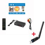 Dcodeur satellite full hd dvb t2 pour moniteur, rcepteur d'antenne, tuner, adaptateur wifi, usb 2. ...