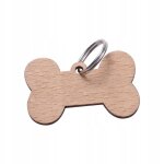 Dcorations de plaques d'identit inacheves pour l'artisanat avec porte - cls en os 4x2, 5x0, 2cm