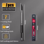 Deli - cutter rtractable en acier au carbone, couteau utilitaire, fournitures d'art, couteau aiguis, ...