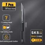 Deli - cutter rtractable en acier au carbone, couteau utilitaire, fournitures d'art, couteau aiguis, ...