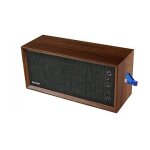 Denver bts - 210grey enceinte bluetooth portable st�r�o bois vintage 10w aux usb microsd + cl� usb 32 ...