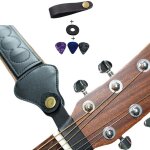Deux manches de guitare, serre - tte, sangle en cuir, boucle anti - dclenchement