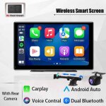 Develuck - lecteur intelligent portable mp5 carplay, moniteur sans fil, android auto et touriste, bluetooth ...