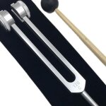Diapason de gurison vgeby en alliage d'aluminium ergonomique avec marteau rflexe et sac de rangement ...