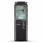 Dictaphone d'enregistreur vocal audio numrique lcd rechargeable portable de 8 go avec lecture mp3
