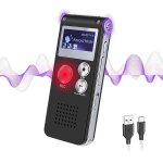 Dictaphone num�rique 64go � activation vocale - enregistreur audio hd 1536kbps, portable mp3 pour r�unions ...