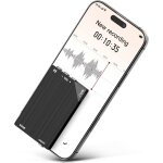 Dictaphone ultra plat (0, 8 cm) avec filtre de bruit dsp - enregistreur mp3 64 go pour 80 h de conf�rences, ...