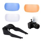 Diffuseur de flash avec filtre couleur grille nid d'abeille pour flash électronique 3 pièces Diffuseur de flash avec filtre couleur grille nid d'abeille pour flash électronique 3 pièces