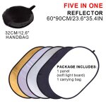 Diffuseur de réflecteur de photographie narportable pliable, 5 en 1, lumière multicolore, studio multi ... Diffuseur de réflecteur de photographie narportable pliable, 5 en 1, lumière multicolore, studio multi ...