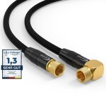 Digital satellite satellite antenna cable 135db 2x f plugs 1x angled 90 gold plated cable ultra hd 4k ...
