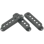 Dimarzio dm2001bk - 3 capots pour simple bobinage a annulation de bruit de fond - noirs