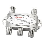 Diseqc 2. 0 modle 4x1w rcepteur antenne rseau argent tv signal large bande satellite commutateur coaxial ...
