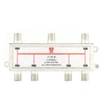 Distributeur de répartiteur de signal d'antenne satellite à 6 voies, récepteur satellite pour satv / ... Distributeur de répartiteur de signal d'antenne satellite à 6 voies, récepteur satellite pour satv / ...