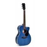 Ditson by sigma 000c - 10e - tbl - guitare electro - acoustique triple 0 s�rie 10 - bleu satin�
