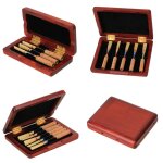 Dix - etui en bois pour anches de hautbois avec velours doux, etui de protection rouge Dix - etui en bois pour anches de hautbois avec velours doux, etui de protection rouge