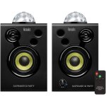 Djspeaker 32 party - 2 x 15 watts enceinte de monitoring actives avec lumires intgres