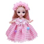 Doll pendant compact movable joints change clothes lovely mini play house cloth princess girl bag pendant ...