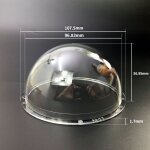 Dme de camra de vidosurveillance en acrylique 4 pouces intrieur / extrieur, couvercle transparent ...