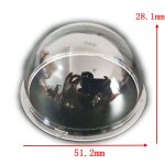 Dme de vidosurveillance en acrylique 2 pouces couverture pour camra de scurit dme transparent matriau ...